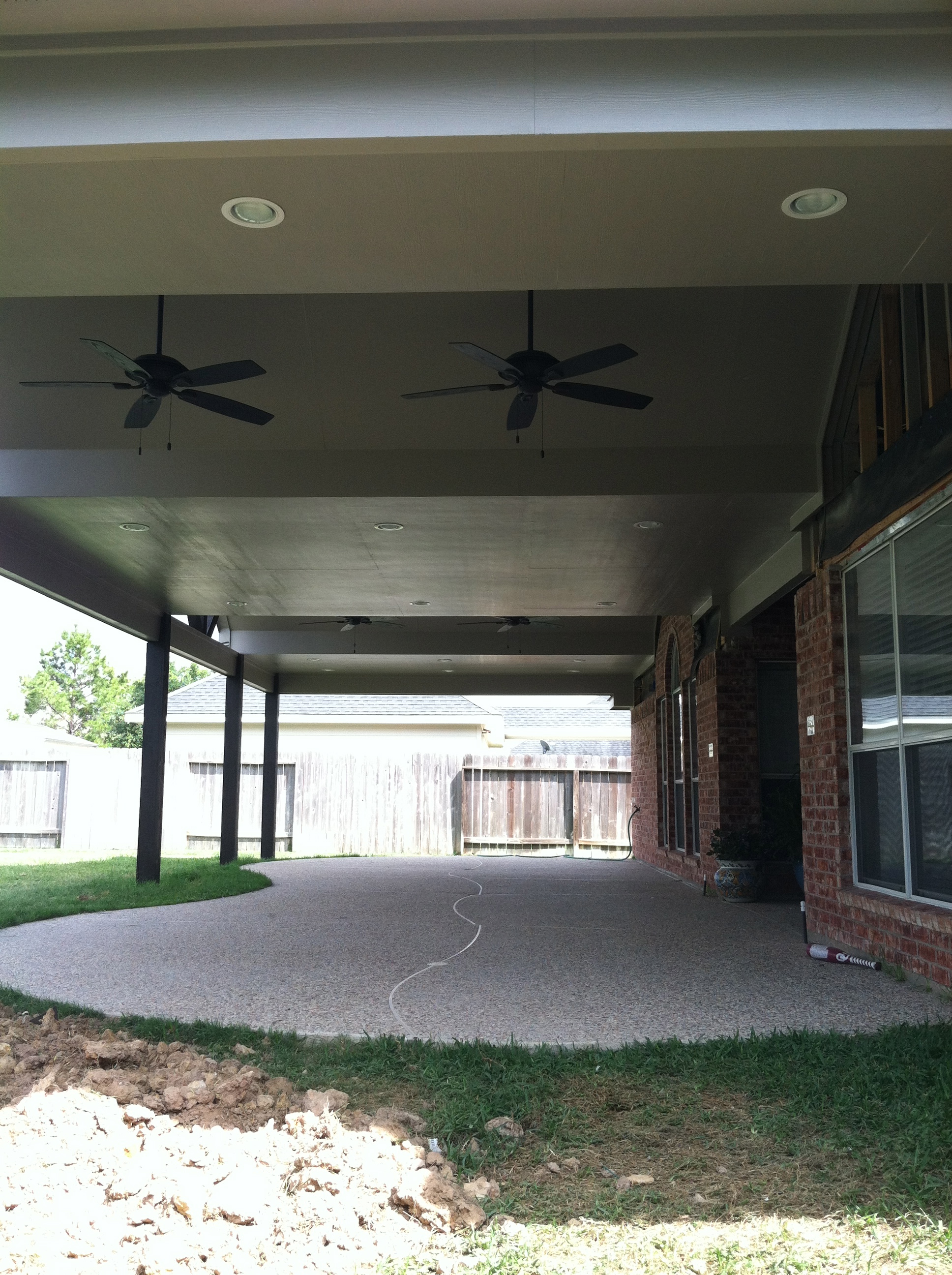 Outdoor Patio Cover - Created a large outdoor living space with vaulted ceilings and exterior lighting.
