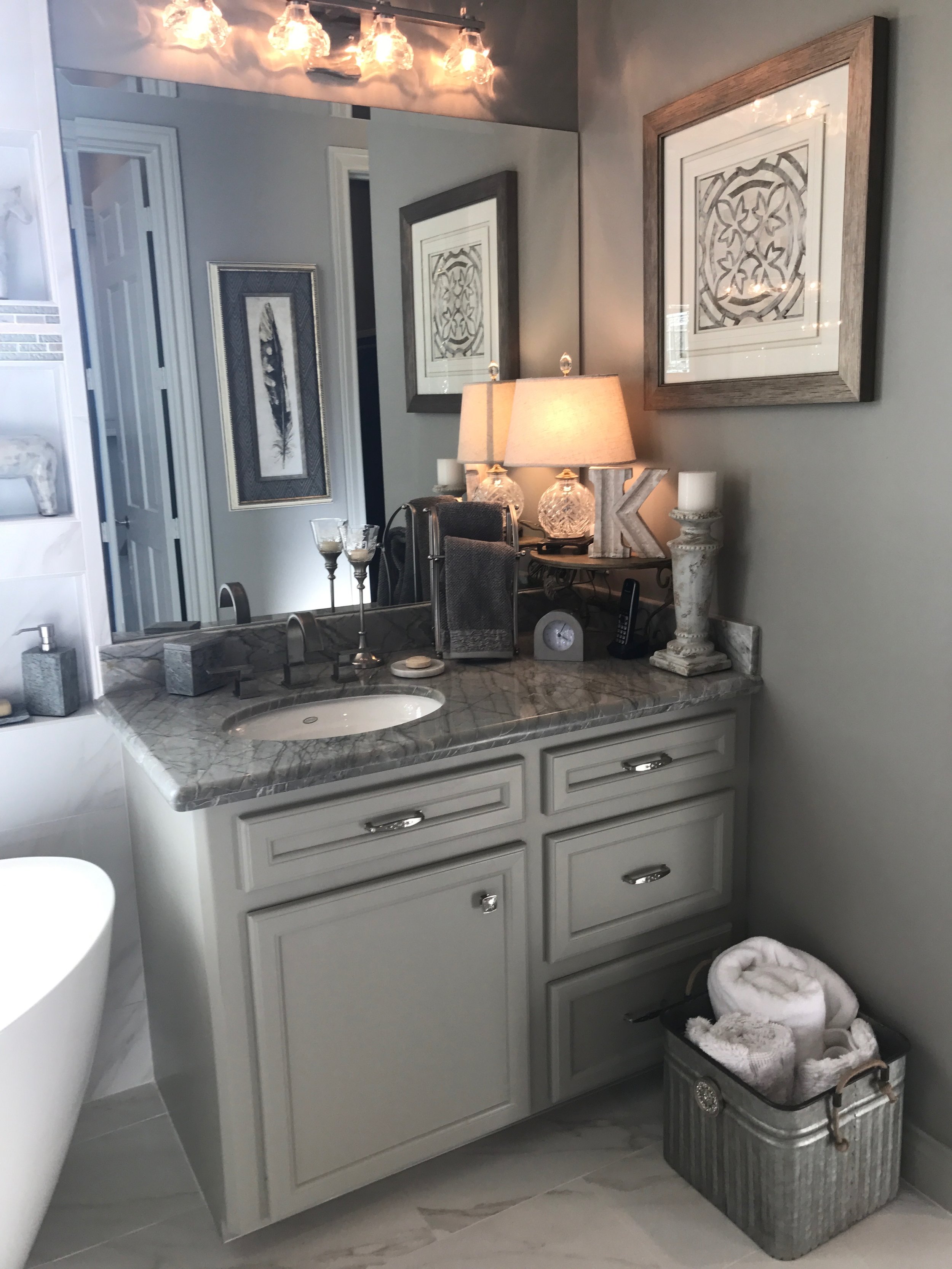 Updated bathroom vanity 