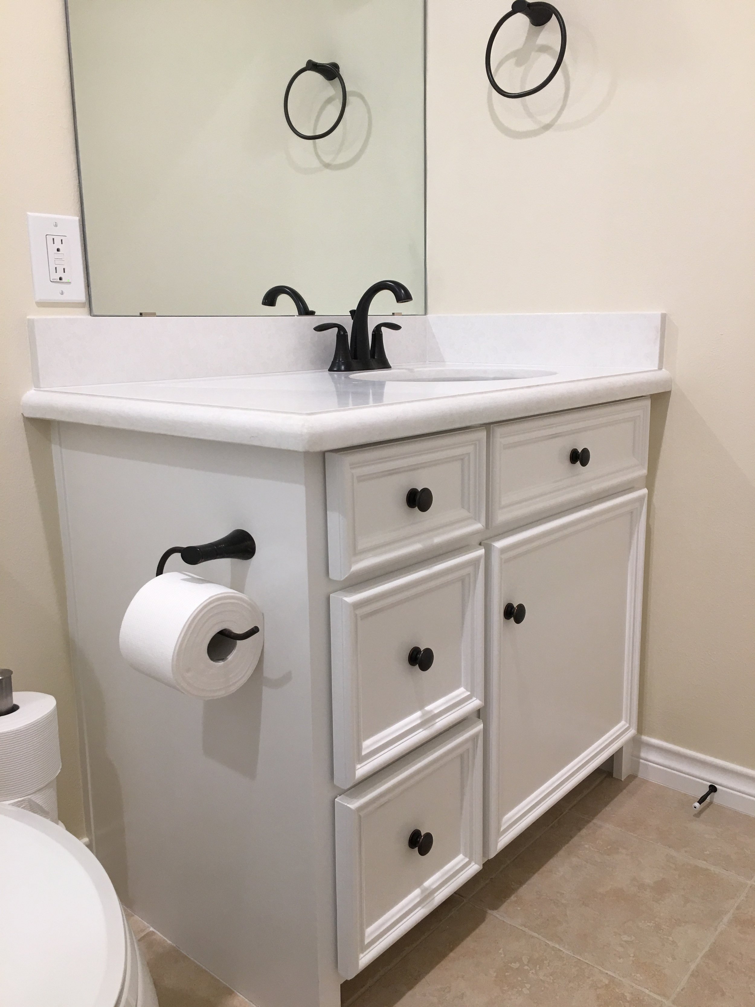 Bathroom Addition - Converted kids closet into bathroom with walk-in shower.