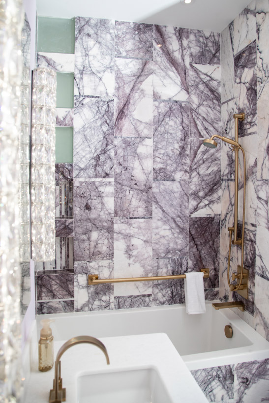 Lilac Honed Bathroom Remodel