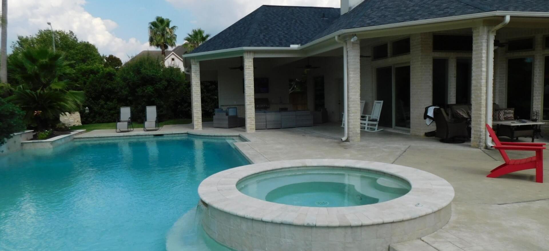 Backyard Patio with Built in BBQ