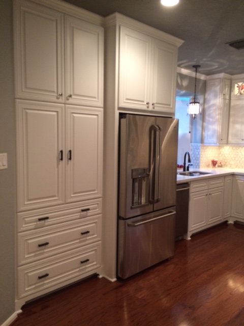 Fridge and cabinetry